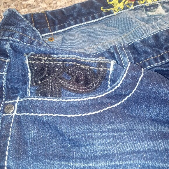 Maurices beaded jeans women's 9/10 regular stretch - Picture 3 of 7